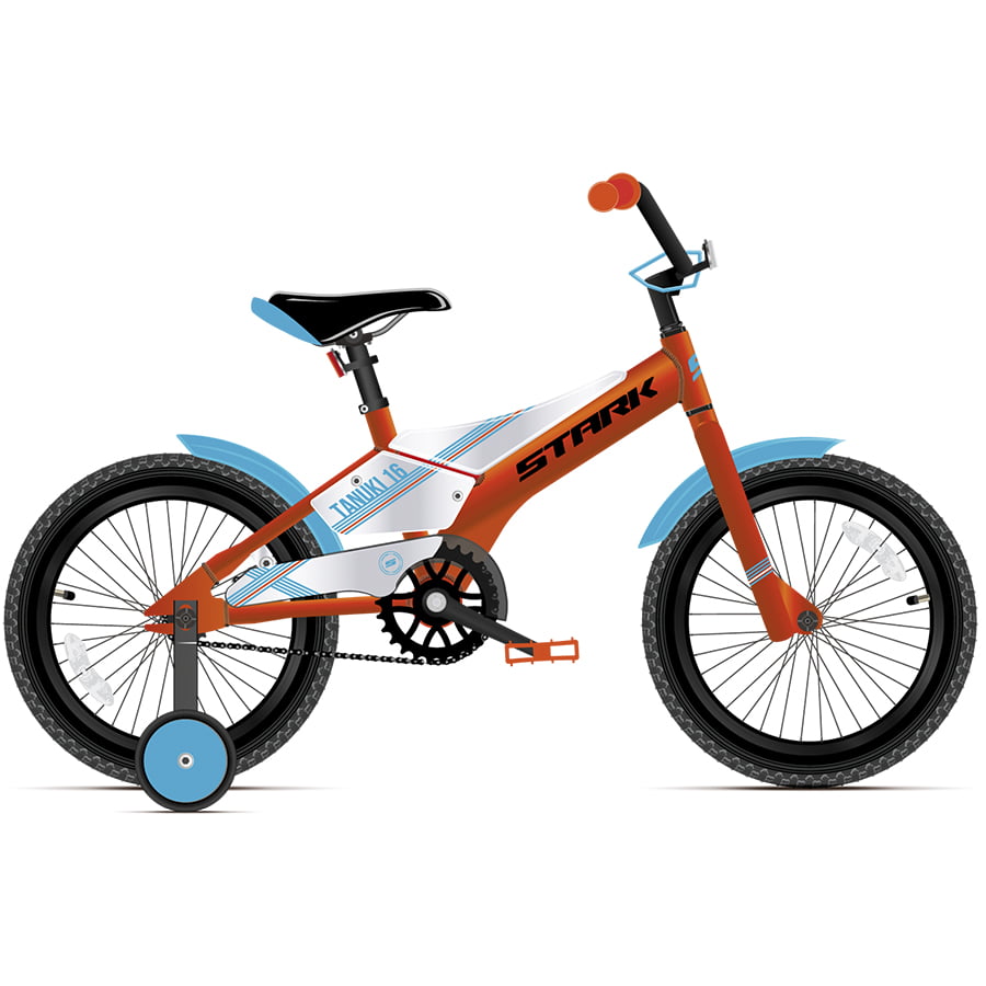 Велосипед Stark'21 Tanuki 16 Boy оранжевый/голубой HD00000306