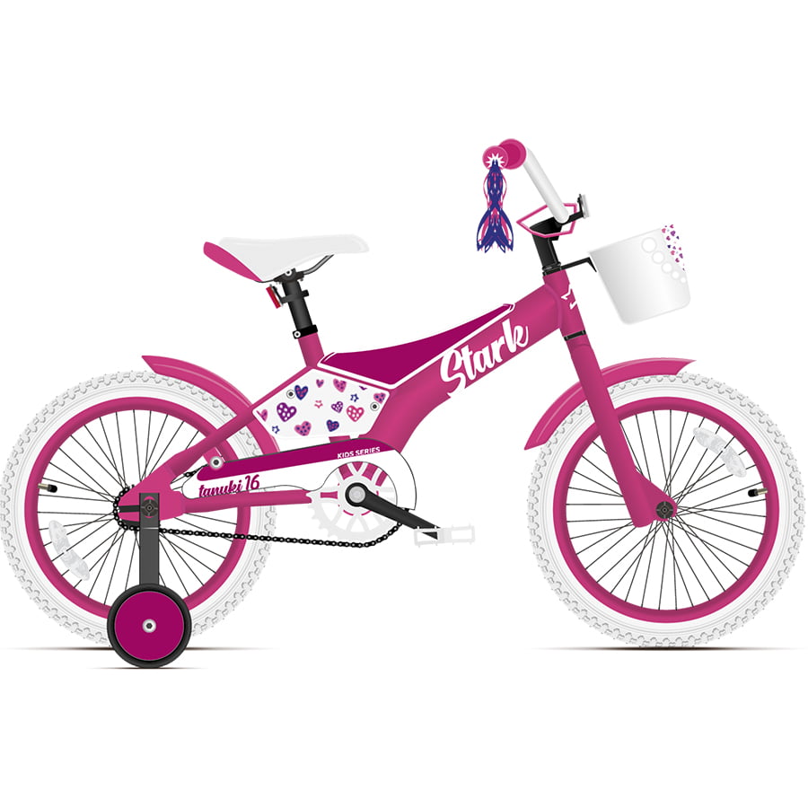 Велосипед Stark'21 Tanuki 16 Girl розовый/фиолетовый HQ-0004371