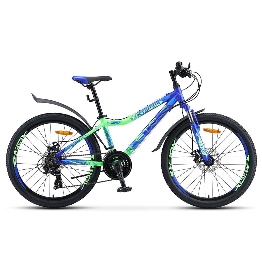 Велосипед Stels Navigator 24" 450 MD V030 Синий/Неоновый-зеленый (LU093466)