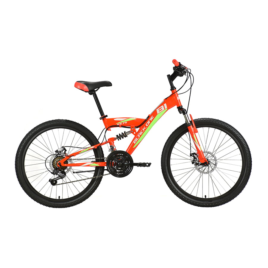 Велосипед Black One Ice FS 24 D красный/зеленый (HD00000608) 2021
