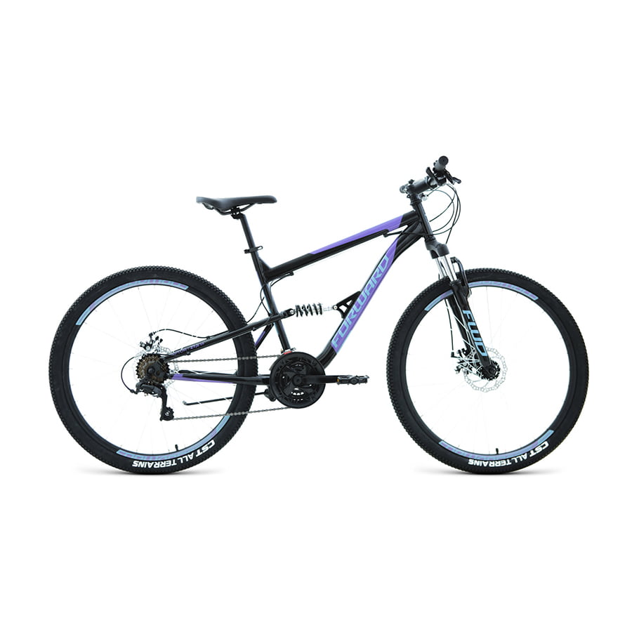 Велосипед 27,5" Forward Raptor 27,5 2.0 disc Черный/Фиолетовый 20-21 г