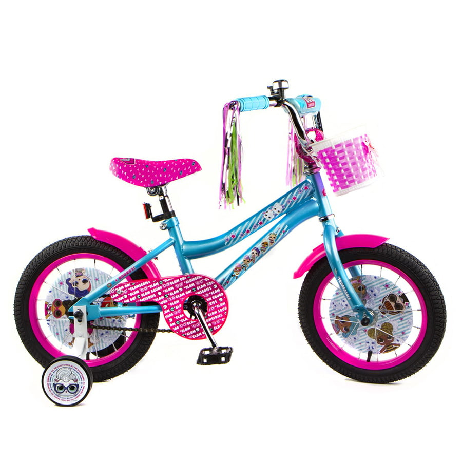 Велосипед 14" LOL Голубой/Розовый ВНМ14210