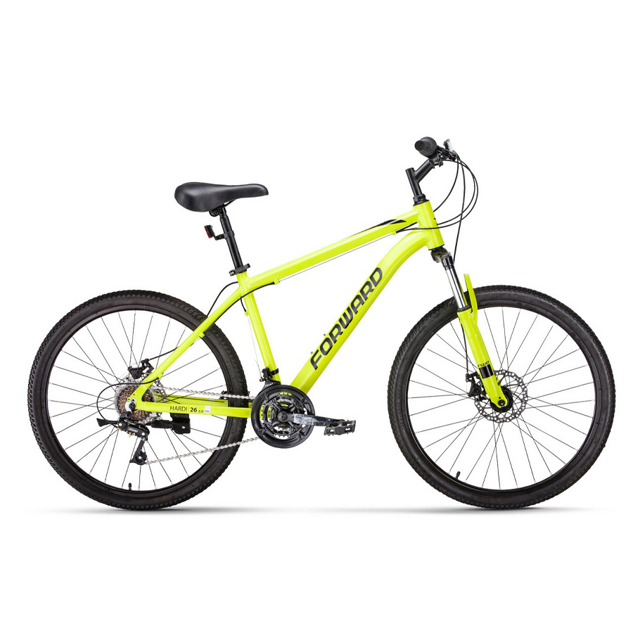 Велосипед 26" Forward Hardi 26 2.0 D FR Ярко-желтый/Черный 2023г.