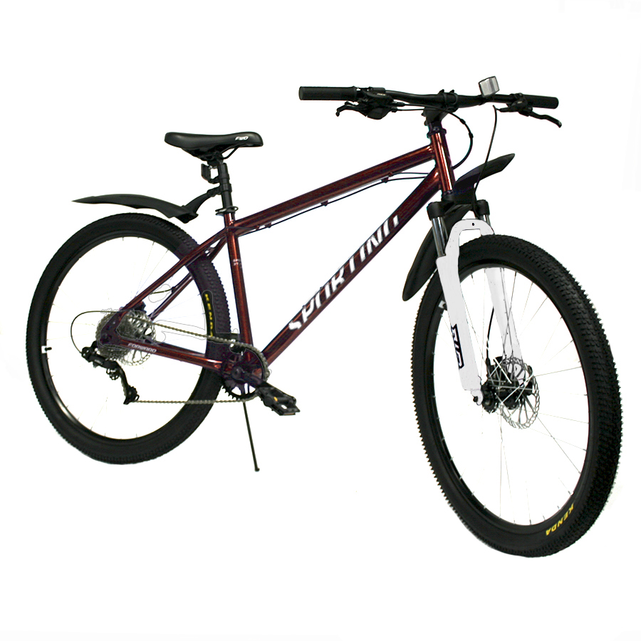 Велосипед 27,5" Forward Sporting 27,5 3.2 HD Темно-красный/Серебро 2023г