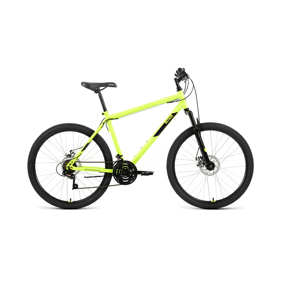 Велосипед 26" Altair MTB HT 26 2.0 D 21 ск Ярко-зеленый/Черный 2022 г