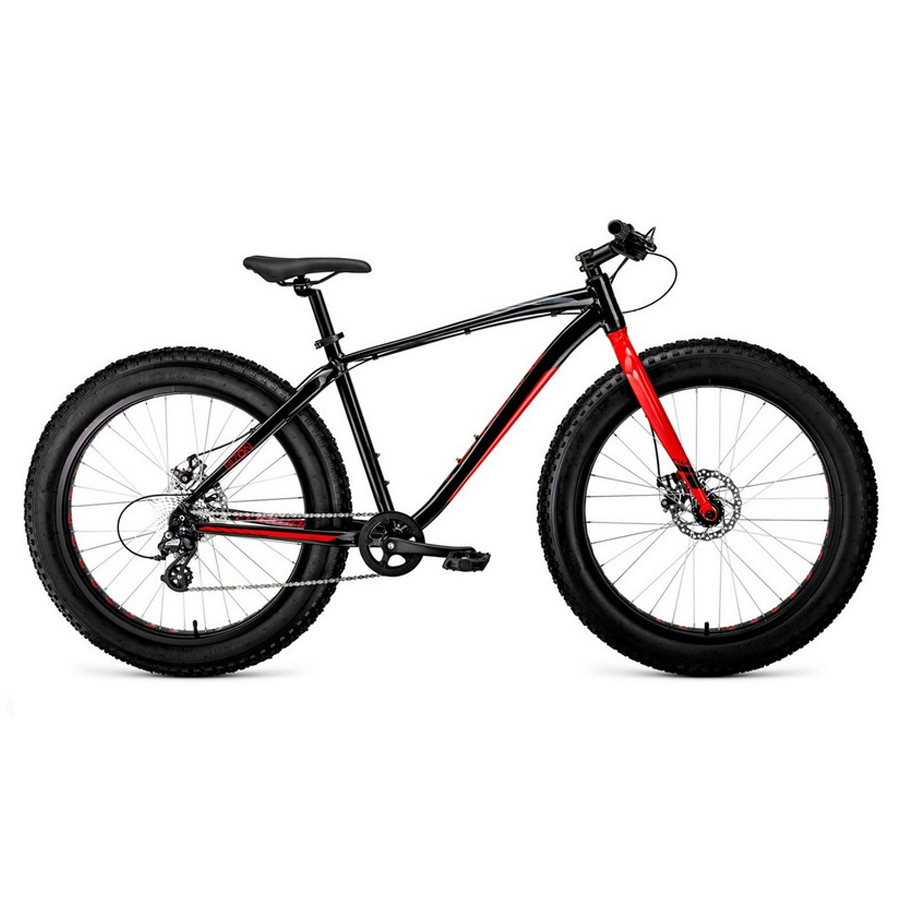 Велосипед 26" Forward Bizon 26 D 8 ск Черный/Красный 2022