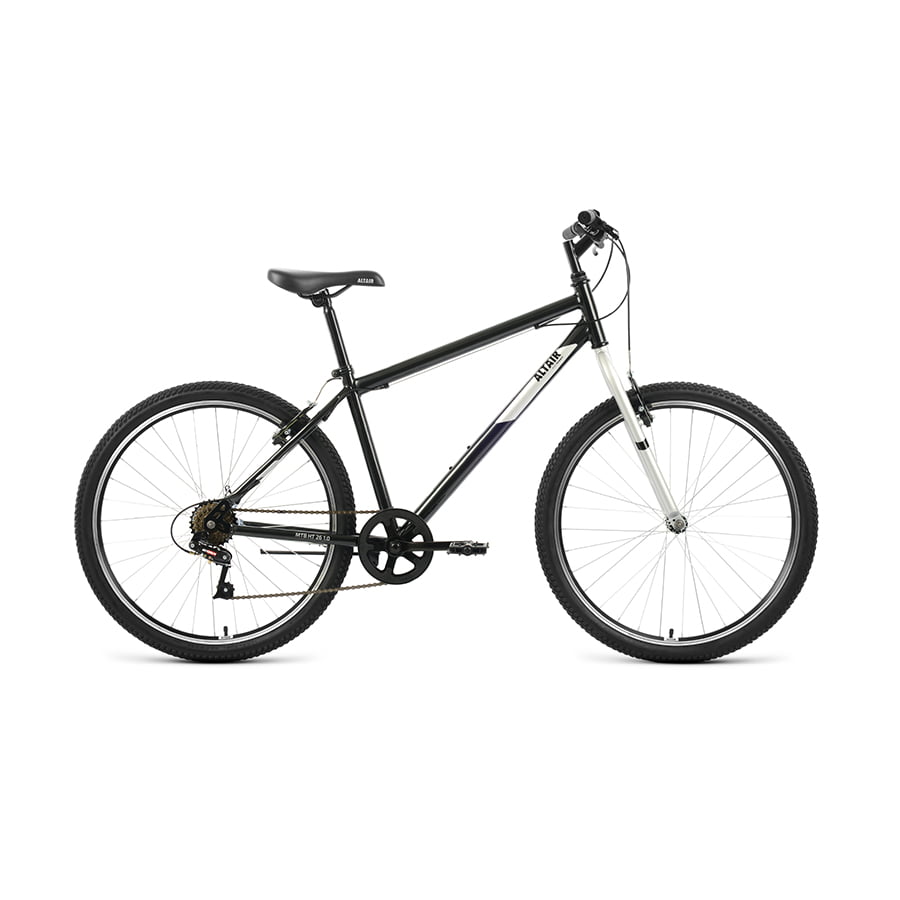 Велосипед 26" Altair MTB HT 26 1.0 7 ск Черный/Серый 2022 г