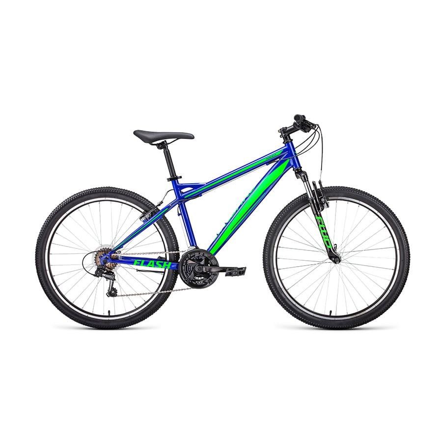 Велосипед 26" Forward Flash 26 1.0 Синий/Ярко-зеленый 2022 г