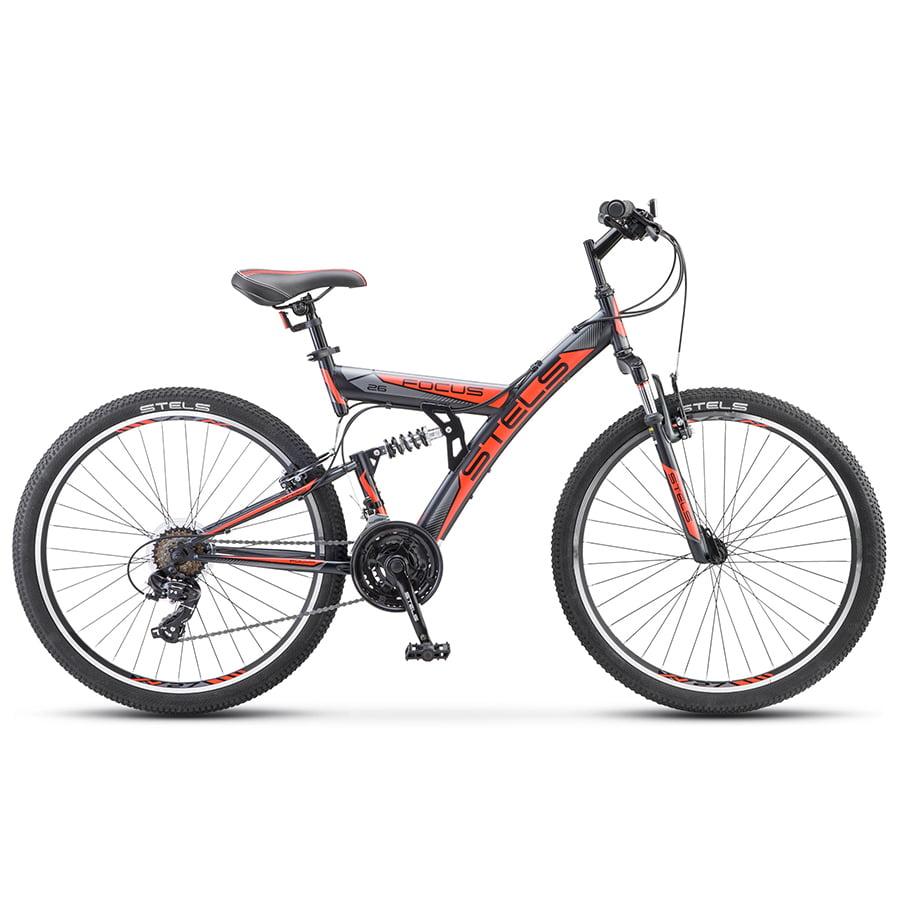 Велосипед Stels Focus 26" V 18 sp V030 Оранжевый/Черный (LU086305)
