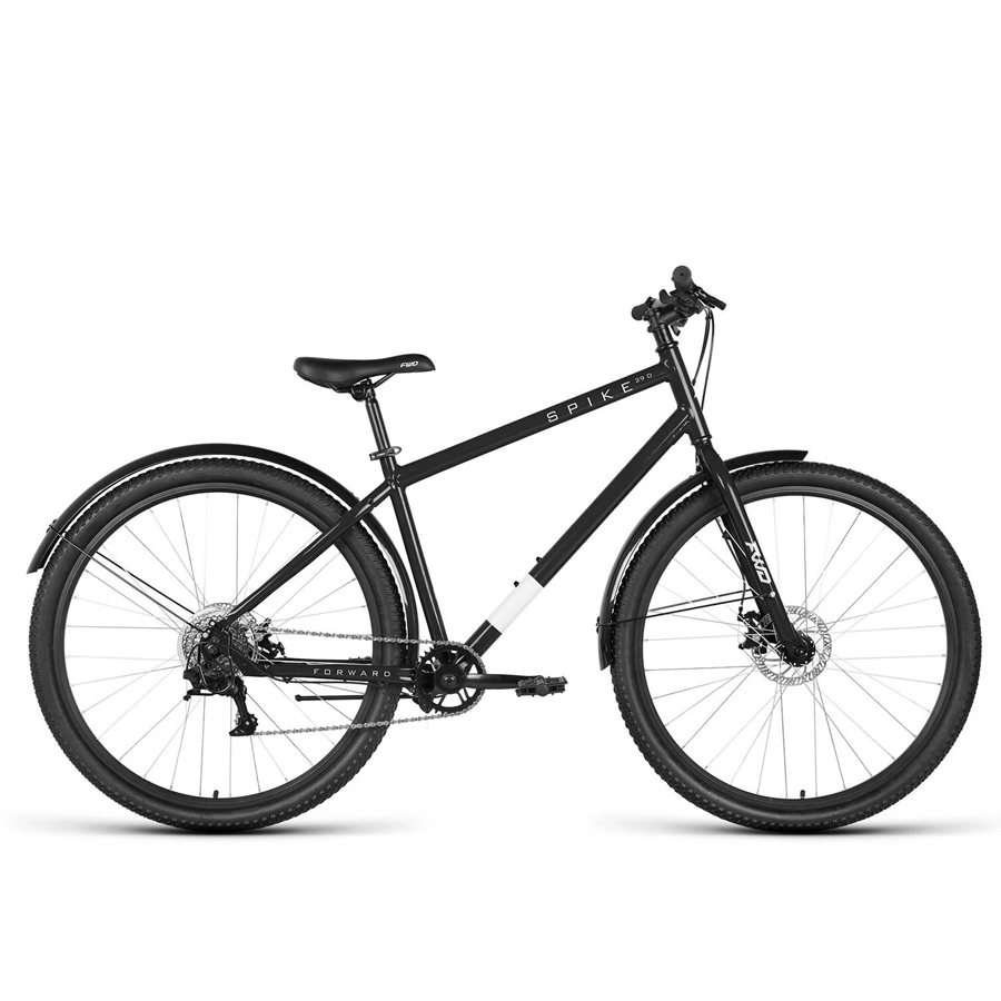 Велосипед 27,5" Forward SPIKE D AL Черный/Серебристый 2023г