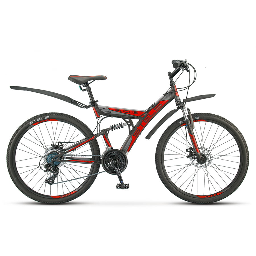Велосипед Stels Focus 26" MD 21 sp V010 Чёрный/Красный (LU088523)