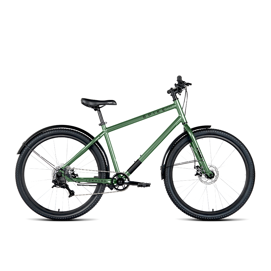Велосипед 27,5" Forward SPIKE D AL Зеленый/Черный 2023г