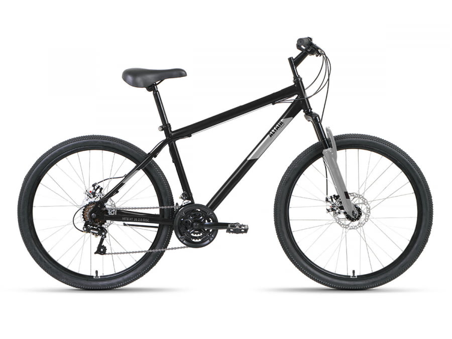 Велосипед 26" Altair MTB HT 26 2.0 D 21 ск Черный/Серый 2022 г