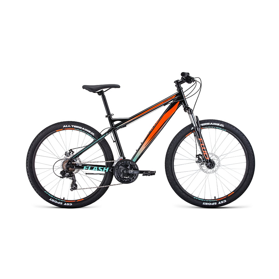 Велосипед 26" Forward Flash 26 2.0 D Черный/Оранжевый 2022 г