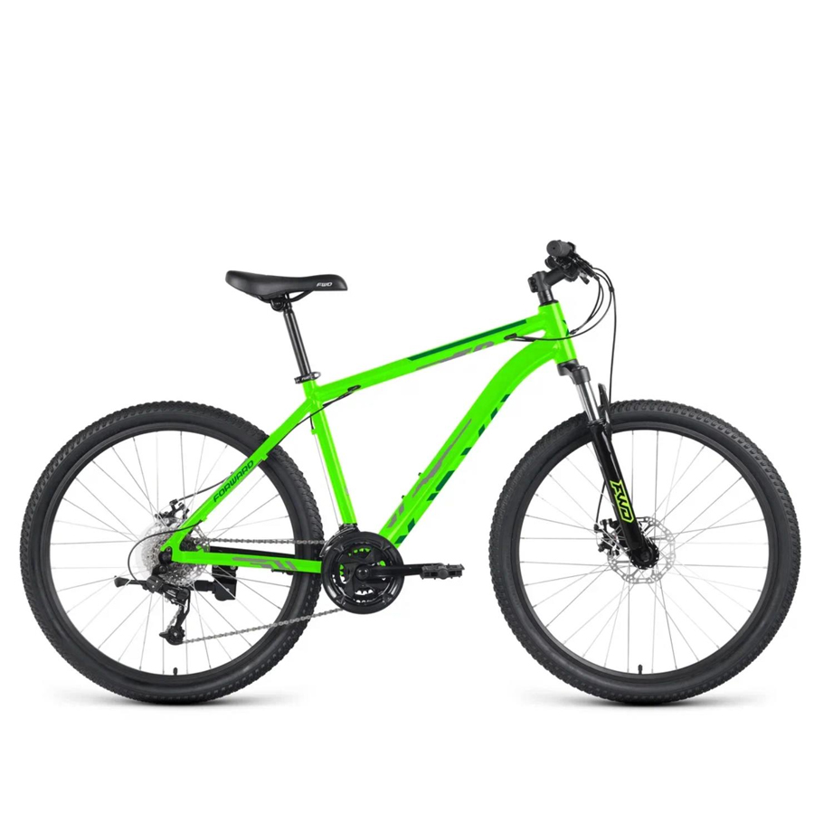 Велосипед 27,5" Forward Katana 27,5 D AL Ярко-зеленый/Серый 2023 г