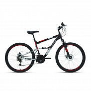 Велосипед 26" Altair MTB FS 26 2.0 D 18 ск Черный/Красный 2022 г