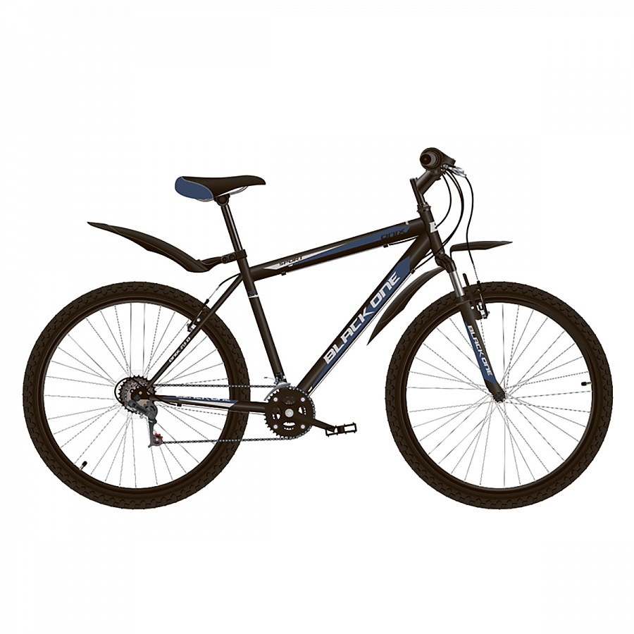 Велосипед Black One Onix 27.5 черный/синий/серый 2019-2020