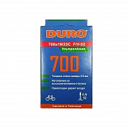 Велокамера 28" DURO 700х19/23С F/V-52 (легкая 74гр,0,6мм)/DHB01048