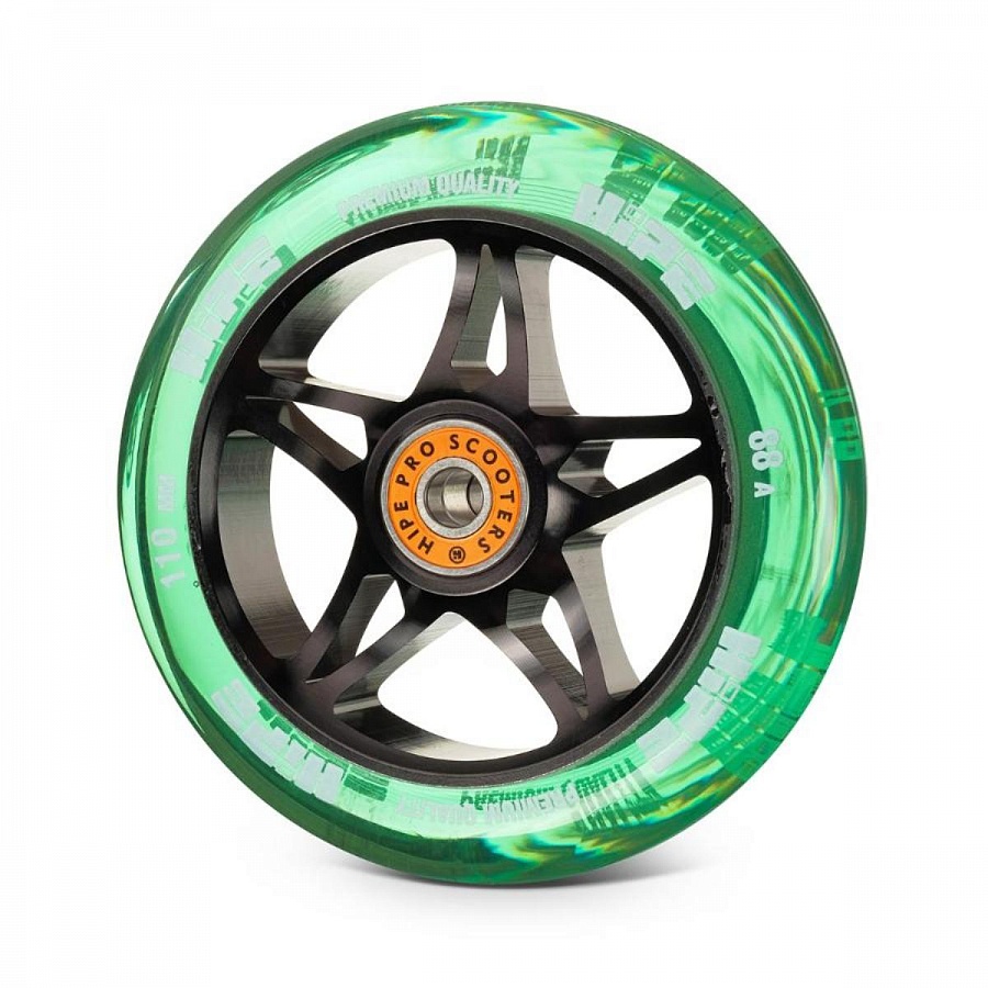 Колесо HIPE Star 110mm black/transparent green