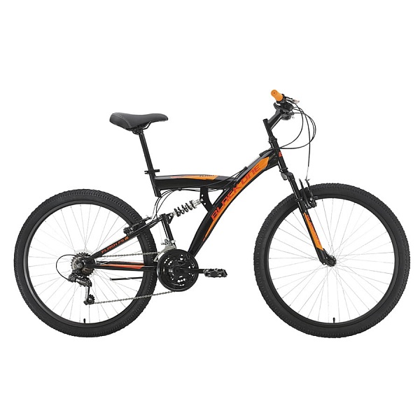 Велосипед Black One Flash FS 26 черный/оранжевый 2020-2021