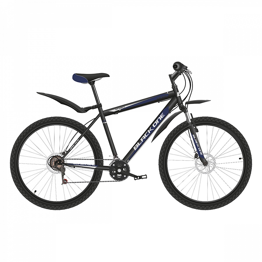 Велосипед Black One Onix 27.5 D чёрный/синий/серый 2019-2020