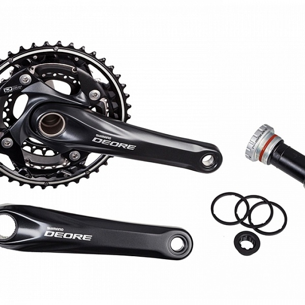 Шатун Shimano Deore М615 175 мм черный с кареткой EFCM615E86XL