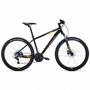Велосипед 27,5" Forward Apache 27,5 3.0 disc AL Черный/Оранжевый 20-21 г