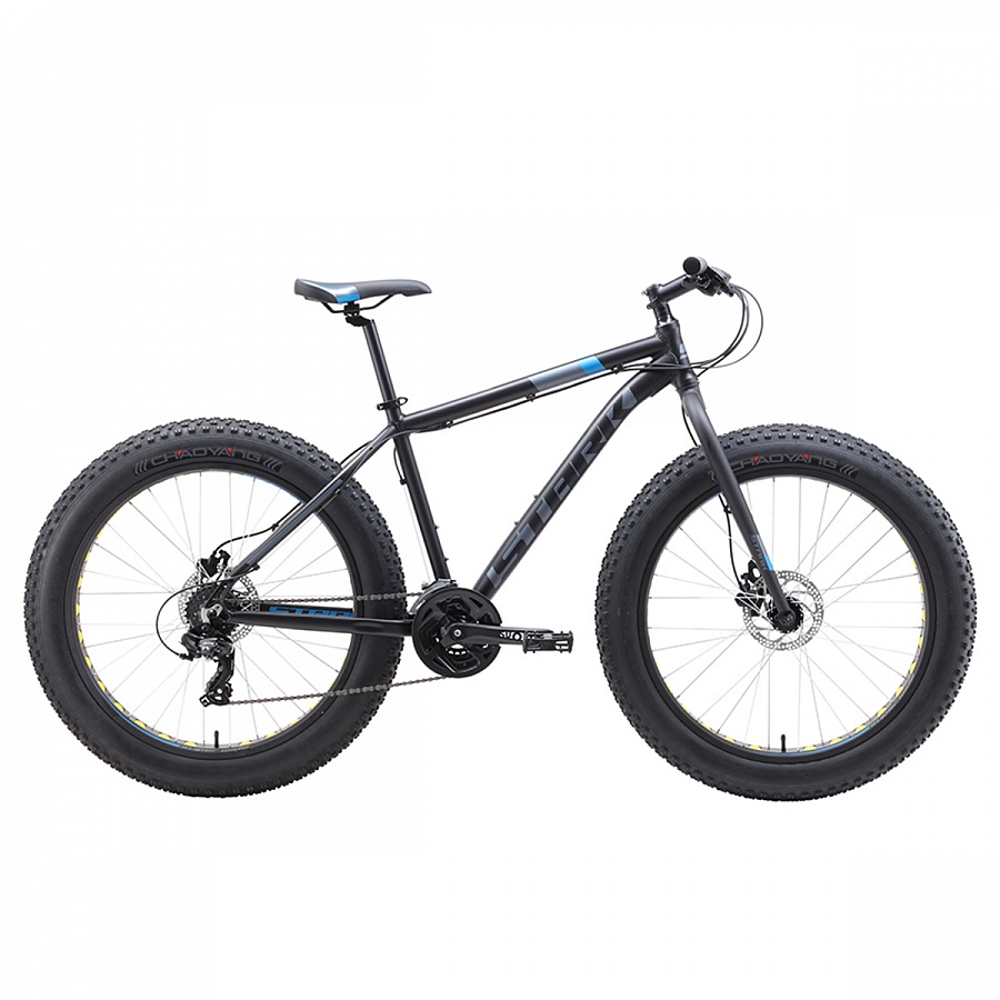 Велосипед Stark'19 Fat 26.2 HD чёрный/голубой/серый