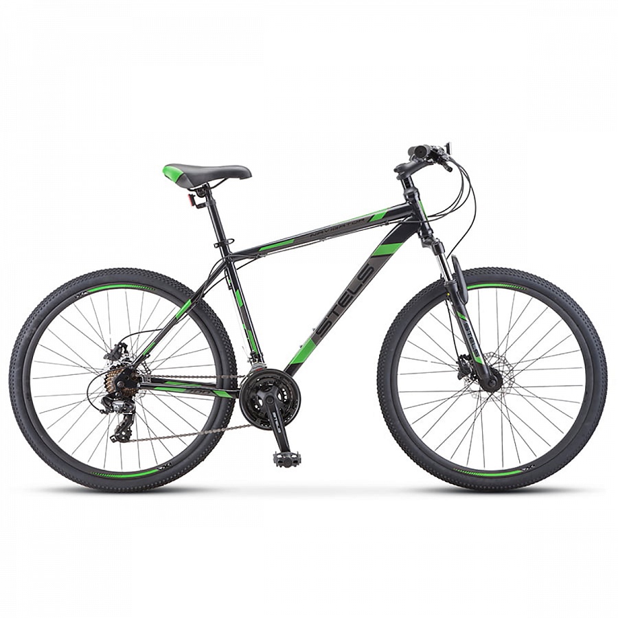 Велосипед Stels Navigator 700 D F010 Чёрный/Зелёный 27.5Ø (LU093938)