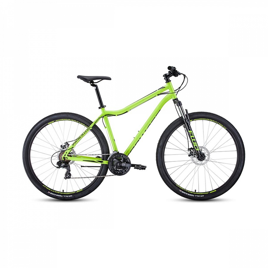 Велосипед 29" Forward Sporting 29 2.2 disc Ярко-зеленый/Черный 20-21 г