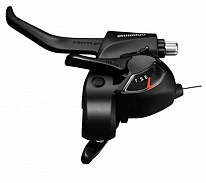 Шифтер/тормозная ручка Shimano Tourney ST-EF41 черный лев 3ск б/уп ASTEF41LBL