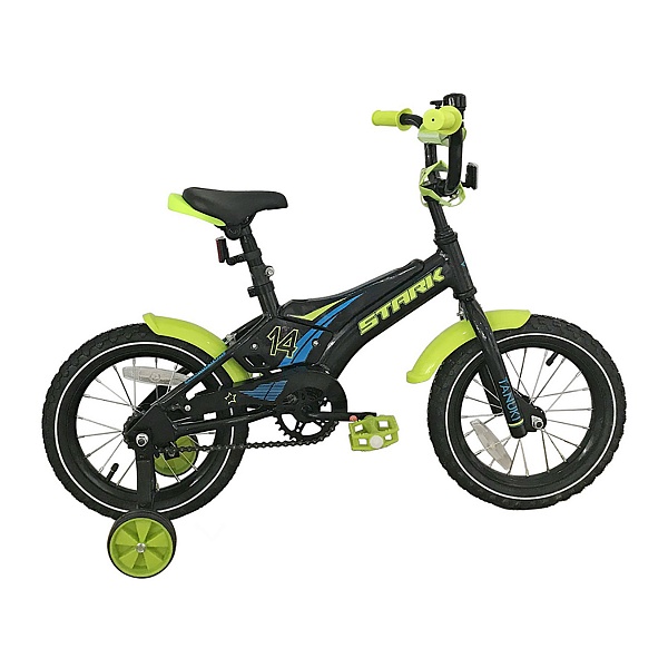 Велосипед Stark'18 Tanuki 14 Boy чёрный/зелёный/белый H000010906