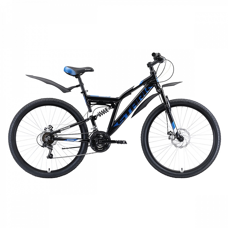 Велосипед Stark'20 Jumper 27.1 FS D чёрный/голубой/белый
