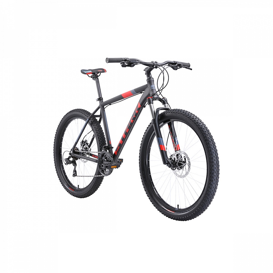 Велосипед Stark'19 Hunter 27.2+ HD чёрный/красный/серый