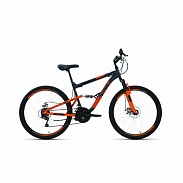 Велосипед 26" Altair MTB FS 26 2.0 disc 18 ск Темно-серый/Оранжевый 20-21 г