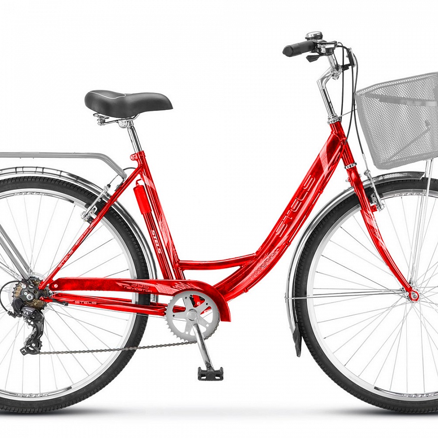 Велосипед Stels Navigator 28" 395 Z010 Красный (с корзиной) (LU089103)