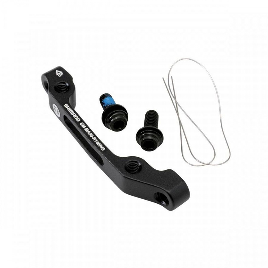 Адаптер диск торм Shimano, SM-MA90-R140P/S, болт (2шт), проволока (1шт) ISMMA90R140PS
