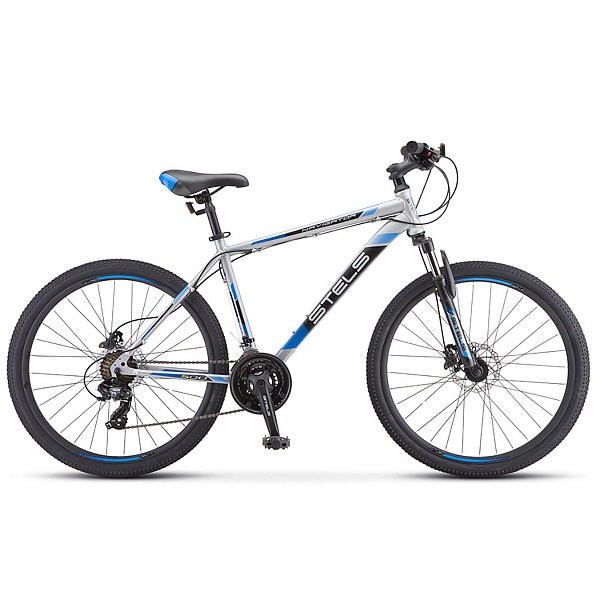 Велосипед Stels Navigator 500 D F010 Серебристый/Синий 26Ø (LU093937)