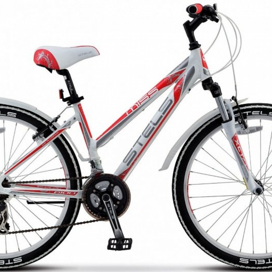 Велосипед Stels Miss-6100 V V010 Белый/Серый/Красный