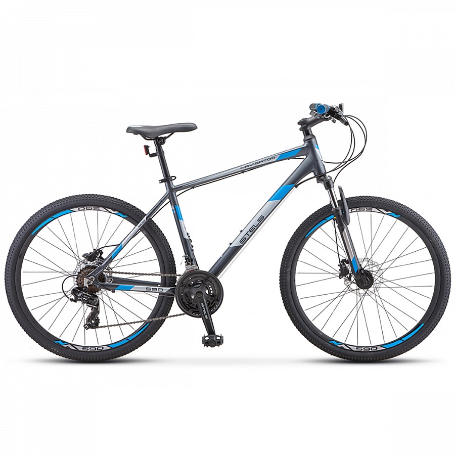 Велосипед Stels Navigator 590 D K010 Серый/Синий (LU094326)