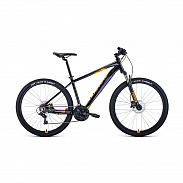 Велосипед 27,5" Forward Apache 27,5 3.2 disc AL Черный/Оранжевый 20-21 г