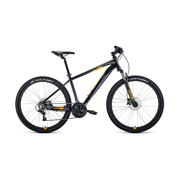 Велосипед 27,5" Forward Apache 27,5 3.2 disc AL Черный/Оранжевый 20-21 г