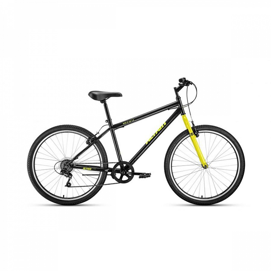 Велосипед 26" Altair MTB HT 26 1.0 6 ск Черный/Желтый 19-20 г