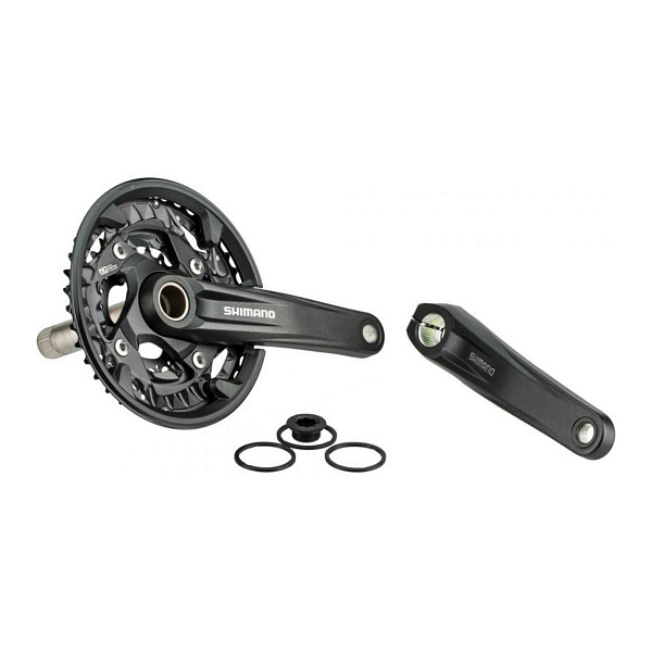 Шатун Shimano MT500 175мм 40/30/40T для 3х10 ск с защитой черный EFCMT500EX002C