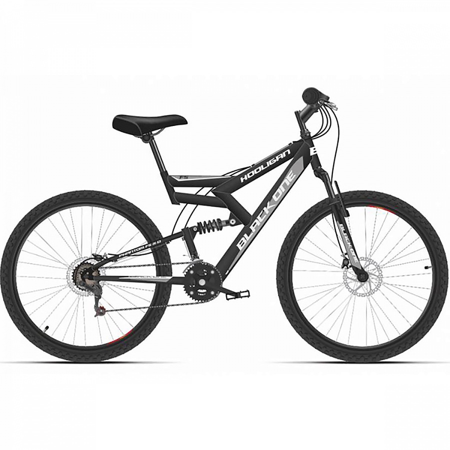 Велосипед Black One Hooligan FS 26 D черный/серый 2020-2021