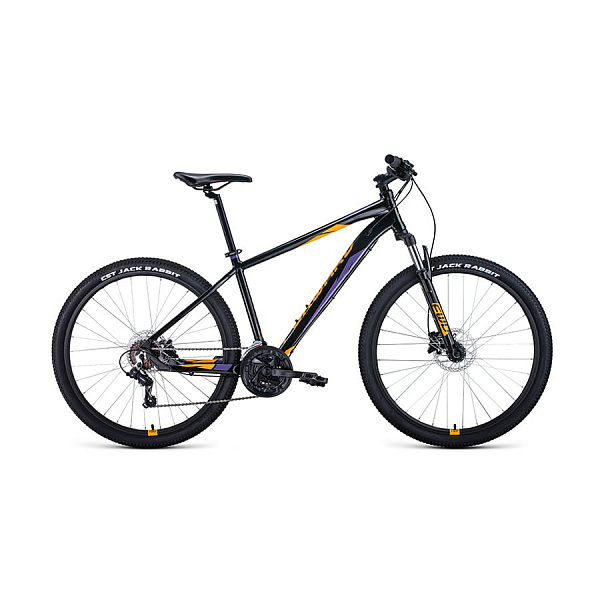 Велосипед 27,5" Forward Apache 27,5 3.0 HD AL Черный/Оранжевый 2022 г 
