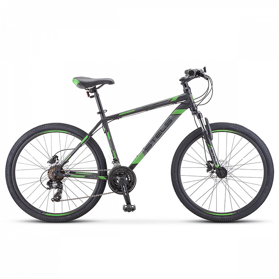 Велосипед Stels Navigator 500 D F010 Чёрный/Зелёный 26Ø (LU093937)