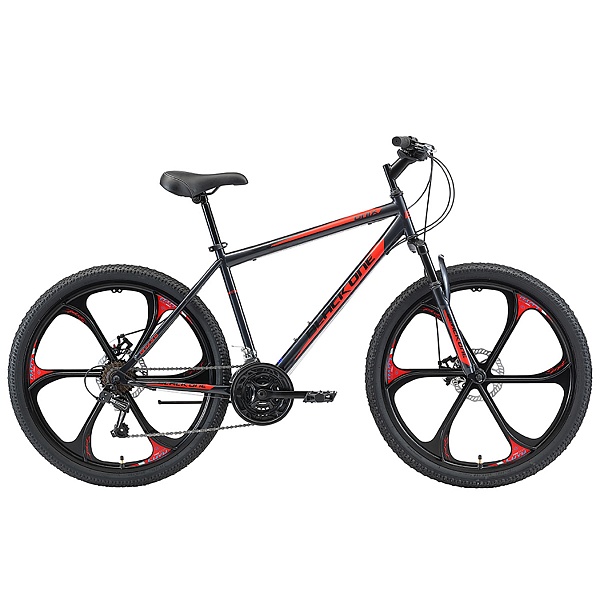 Велосипед Black One Onix 26 D FW серый/черный/красный 2020-2021