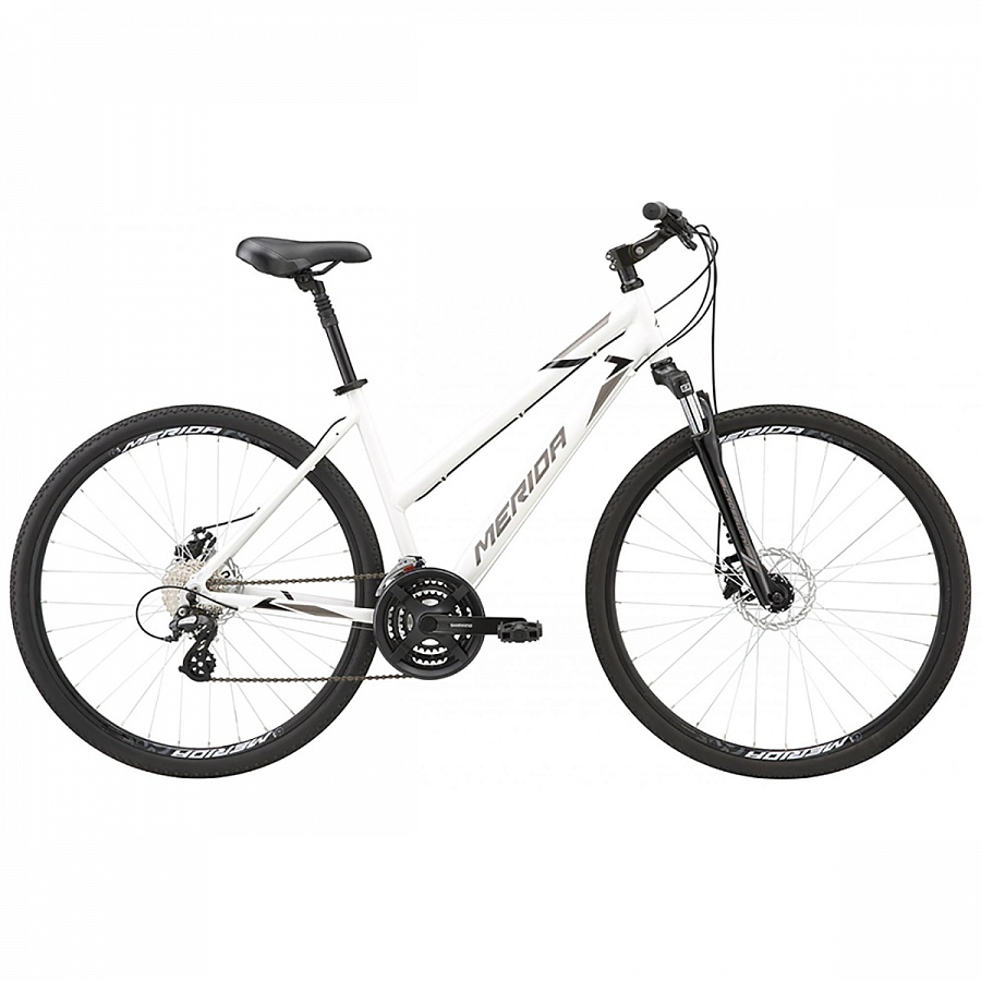 Велосипед Merida Crossway 15-MD Lady GlossyWhite(Black/Grey) 2020