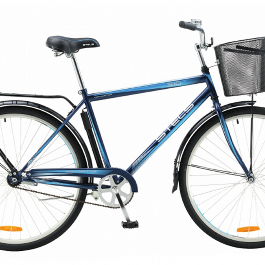 Велосипед Stels Navigator 28" 310 Gent Темно-синий/Голубой (с корзиной)